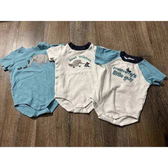 Gymboree Anteater Pals 3-Pack Bodysuits – Size 12–18 Months - Picture 1 of 7
